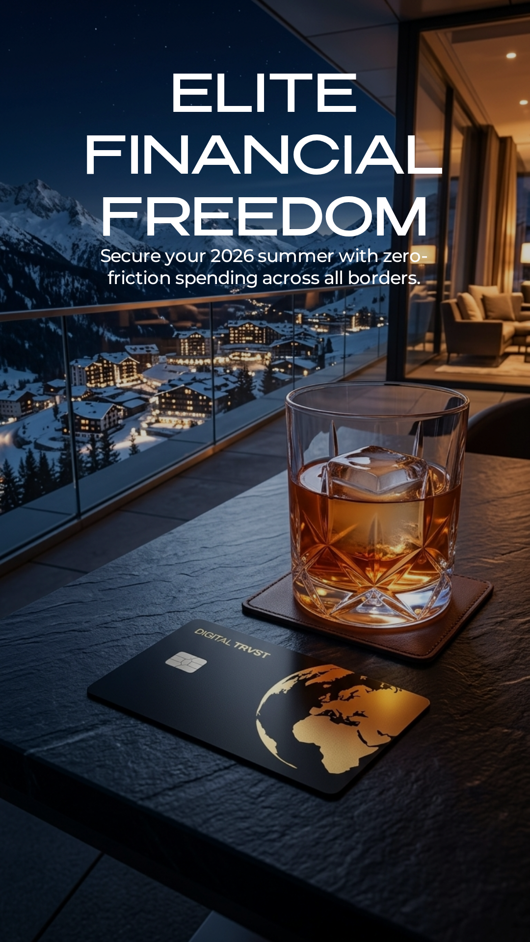 Elite financial freedom — alpine balcony